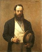 Otto Scholderer Self-portrait oil